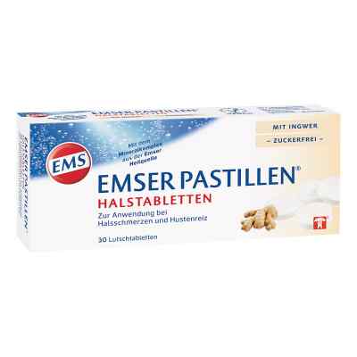Emser Pastillen Halstabletten mit Ingwer zuckerfrei 30 stk von Uriach Germany GmbH PZN 14145736