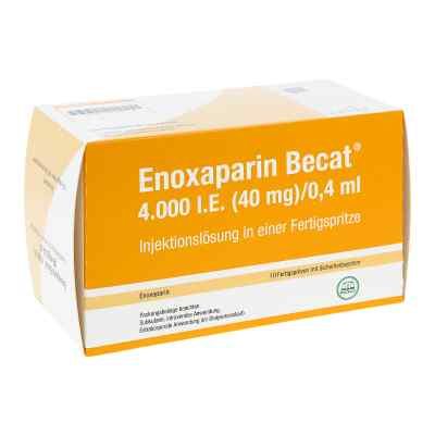 Enoxaparin Becat 4.000 I.e. 40mg/0,4ml iniecto -lsg.fs 10 stk von ROVI GmbH PZN 13509047