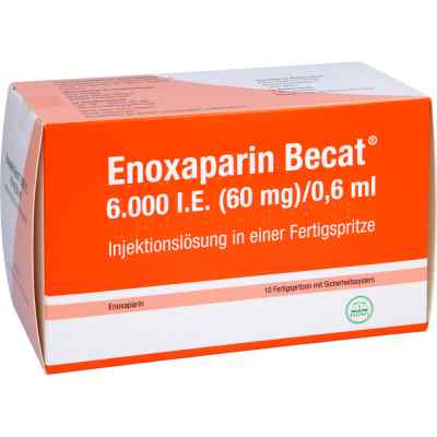 Enoxaparin Becat 6.000 I.e. 60mg/0,6ml iniecto -lsg.fs 10 stk von ROVI GmbH PZN 13509082