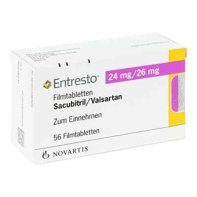 Entresto 24 mg/26 mg Filmtabletten 56 stk von NOVARTIS Pharma GmbH PZN 11536092