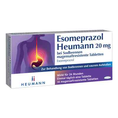 Esomeprazol Heumann 20 Mg Bei Sodbrennen Msr.tabl. 14 stk von HEUMANN PHARMA GmbH & Co. Generi PZN 11102962