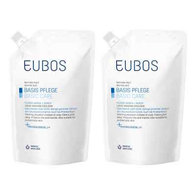 Eubos Flüssig blau Nachfüllpackung unparfüm. 2x400 ml von Dr. Hobein (Nachf.) GmbH PZN 08104632