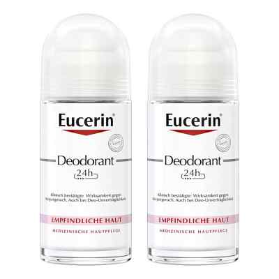 Eucerin Deodorant Roll-On 24h 2x50 ml von Beiersdorf AG Eucerin PZN 08104761
