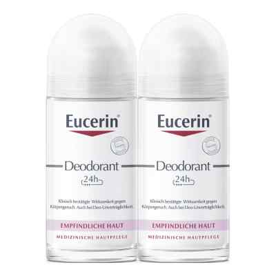 Eucerin Deodorant Roll-On 24h Doppelpack 2X50 ml von Beiersdorf AG Eucerin PZN 19265126
