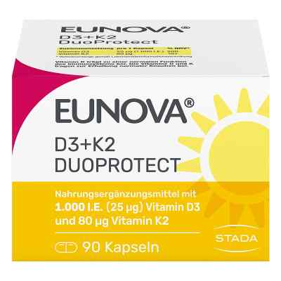 Eunova DuoProtect Vitamin D3+K2 1000IE/80UG 90 stk von STADA Consumer Health Deutschland GmbH PZN 13360645