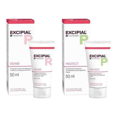 Excipial Protect Handcreme + Repair Handcreme 2x50 ml von Galderma Laboratorium GmbH PZN 08107439
