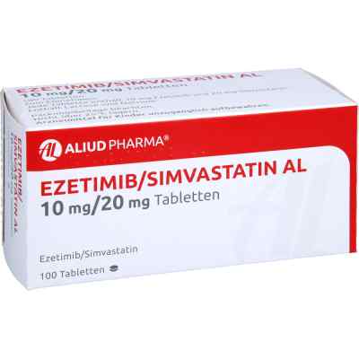 Ezetimib/simvastatin Al 10 mg/20 mg Tabletten 100 stk von ALIUD Pharma GmbH PZN 13744110