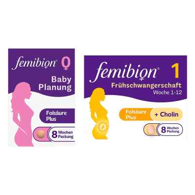 Femibion 0 Babyplanung 56 stk + Femibion 1 Frühschwangerschaft 5 1 stk von WICK Pharma - Zweigniederlassung PZN 08102452