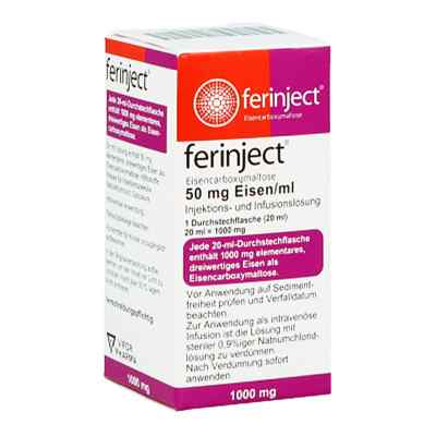 Ferinject 50 mg Eisen/ml Injektions-/infusionslsg. 1X20 ml von Vifor Pharma Deutschland GmbH PZN 10130809