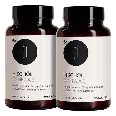 Fischöl Omega-3 Weichkapseln 2X60 stk von MEDICOM Pharma GmbH PZN 20627095