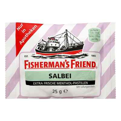 Fishermans Friend Salbei ohne Zucker Pastillen 25 g von Queisser Pharma GmbH & Co. KG PZN 15657065