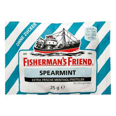Fishermans Friend Spearmint ohne Zucker Pastillen 25 g von MARVECS GmbH PZN 02187095
