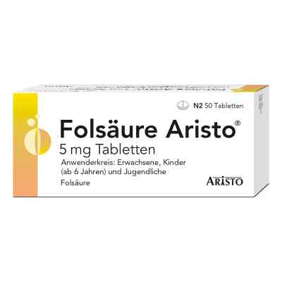 Folsäure Aristo 5 Mg Tabletten 50 stk von Aristo Pharma GmbH PZN 17896868