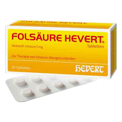 Folsäure Hevert Tabletten 50 stk von Hevert Arzneimittel GmbH & Co. K PZN 08441494