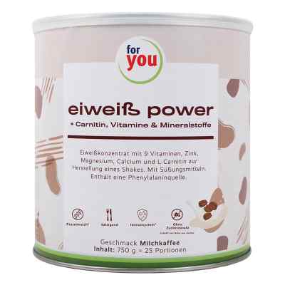 For You Eiweiss Power Milchkaffee 750 g von For You eHealth GmbH PZN 13570561