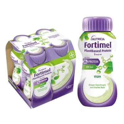 Fortimel PlantBased Protein 2 kcal Erbse mit frischer Note 4X200 ml von Danone Deutschland GmbH PZN 19450243