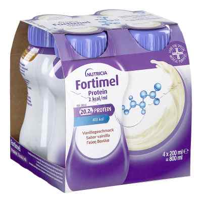 Fortimel Protein 2 Kcal Vanillegeschm.trinknahrung 4X200 ml von Danone Deutschland GmbH PZN 19095724