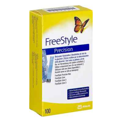 Freestyle Precision Blutzucker Teststr.o.codierung 100 stk von Abbott GmbH PZN 19399921