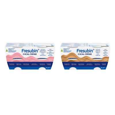 Fresubin 2 Kcal Creme Walderdbeere + Cappuccino | Aufbaunahrung 8x125 g von Fresenius Kabi Deutschland GmbH PZN 08107236