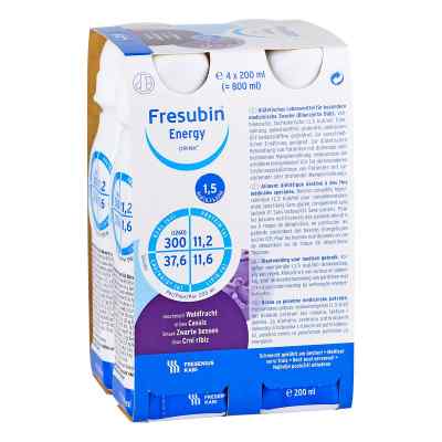 Fresubin Energy Drink Waldfrucht Trinkflasche Cpc 4X200 ml von C P C medical GmbH & Co. KG PZN 10134115