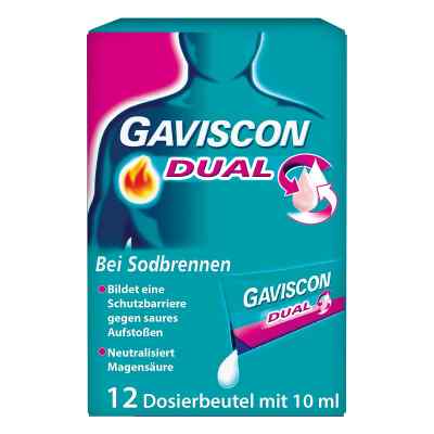 GAVISCON Dual Suspension mit Zweifachwirkung gegen Sodbrennen 12X10 ml von Reckitt Benckiser Deutschland Gm PZN 04363828