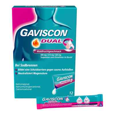 Gaviscon Dual Suspension Waldfrucht 12X10 ml von Reckitt Benckiser Deutschland GmbH PZN 20033065