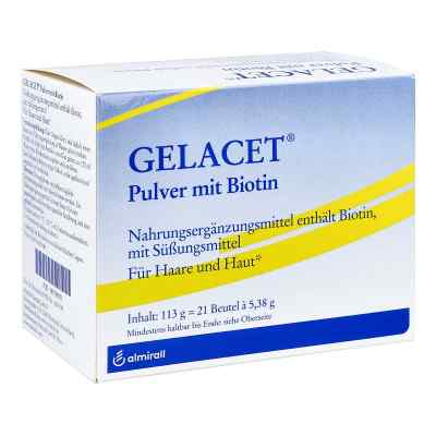 Gelacet Pulver Mit Biotin Im Beutel 21 stk von ALMIRALL HERMAL GmbH PZN 18070679