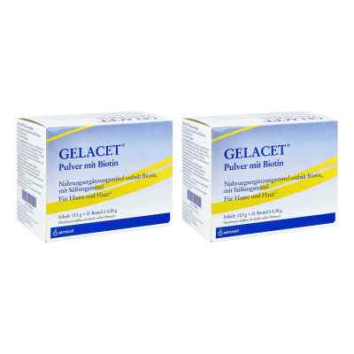 Gelacet Pulver Mit Biotin Im Beutel 2x21 stk von ALMIRALL HERMAL GmbH PZN 08104592