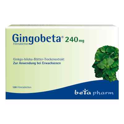 Gingobeta 240 mg Filmtabletten 100 stk von betapharm Arzneimittel GmbH PZN 14259730
