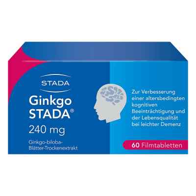 Ginkgo Biloba STADA 240MG FTA bei Gedächtnis- und Konzentrations 60 stk von STADA Consumer Health Deutschlan PZN 11538932