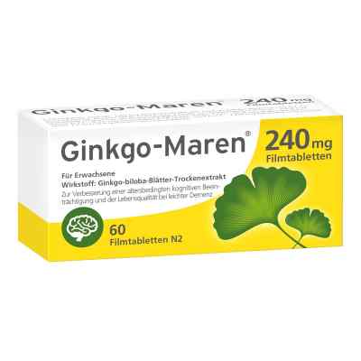 Ginkgo-maren 240 mg Filmtabletten 60 stk von HERMES Arzneimittel GmbH PZN 12580480