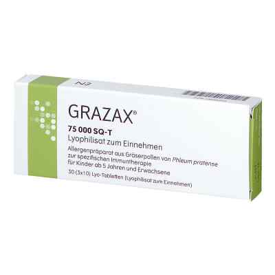 Grazax 75.000 Sq-t Lyo-tabl.lyophili.z.einnehmen 30 stk von ALK-Abello Arzneimittel GmbH PZN 13905493