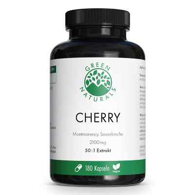 Green Naturals Cherry Montmorency Sauerkirsche 2100 mg Kapseln 180 stk von Heilpflanzenwohl GmbH PZN 19366212