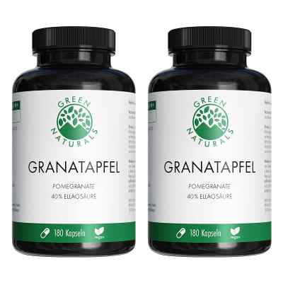 GREEN NATURALS Granatapfel + 40% Ellagsäure Kapseln 2x180 stk von Heilpflanzenwohl GmbH PZN 08106204