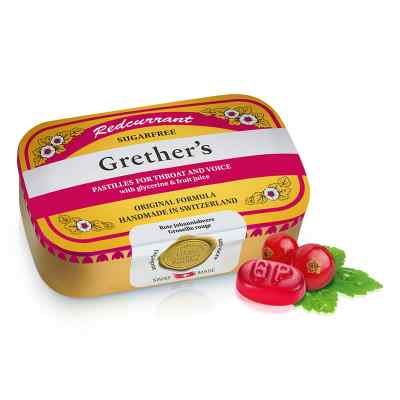 Grethers Redcurrant+Vitamin C zuckerfreie Pastillen 110 g von Hager Pharma GmbH PZN 07298184