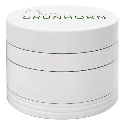 Grünhorn Grinder Aluminium mit Grünhorn Logo weiss 1 stk von Schurer Pharma & Kosmetik GmbH PZN 16528269