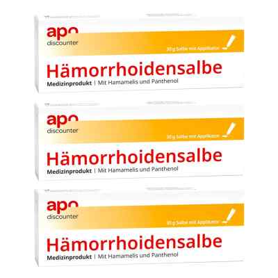 Hämorrhoidensalbe mit Hamamelis und Panthenol plus Applikator 3x30 g von Viamedi Healthcare GmbH PZN 08102537