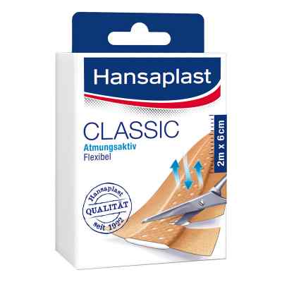 Hansaplast Classic Pflaster 2mx6cm 1 stk von Beiersdorf AG PZN 07347244