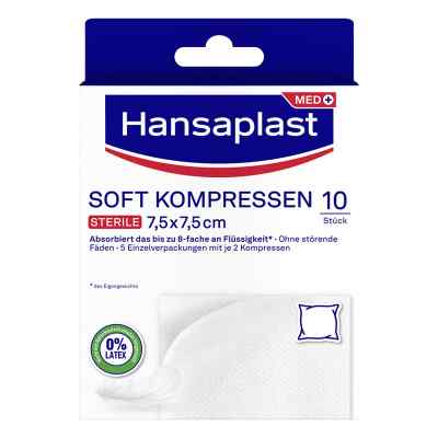 Hansaplast Soft Kompressen 7,5x7,5 cm Steril 5X2 stk von Beiersdorf AG PZN 19401724