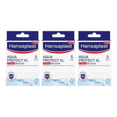 Hansaplast Wundverband Aqua Protect XL 6x7 cm 3x5 stk von Beiersdorf AG PZN 08104836