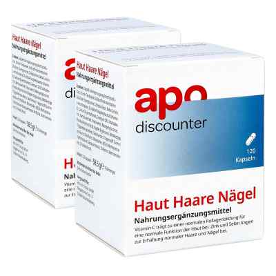 Haut Haare Nägel Kapseln von apodiscounter 2x120 stk von apo.com Group GmbH PZN 08102091