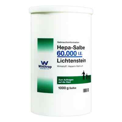 Hepa-Salbe 60000 internationale Einheiten Lichtenstein 1000 g von Zentiva Pharma GmbH PZN 04345322