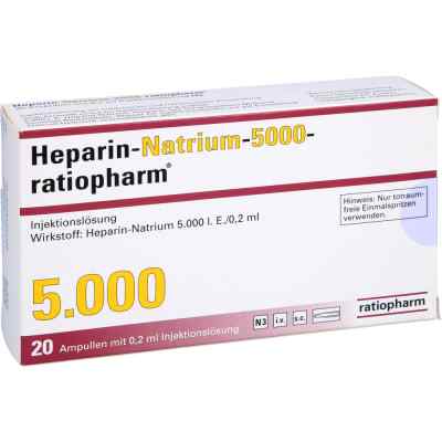 Heparin-Natrium-5000-ratiopharm 20 stk von ratiopharm GmbH PZN 03170642