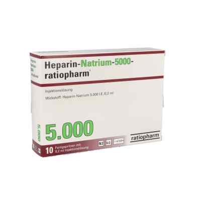 Heparin-natrium-5.000-ratiopharm iniecto -l.fertigspr. 10 stk von ratiopharm GmbH PZN 03190573