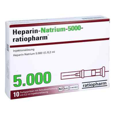 Heparin Natrium-5.000-ratiopharm iniecto l.fert.spr.sd 10 stk von ratiopharm GmbH PZN 16910193