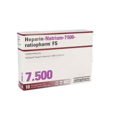 Heparin-natrium-7.500-ratiopharm iniecto -l.fertigspr. 10 stk von ratiopharm GmbH PZN 04395656
