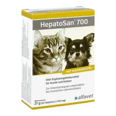 Hepatosan 700 Tab.ergänzungsfutterm.f.hund/katze 30 stk von alfavet Tierarzneimittel GmbH PZN 13501057