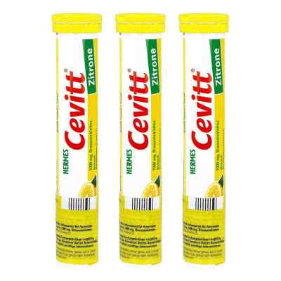 Hermes Cevitt Brausetabletten Zitrone 3x20 stk von HERMES Arzneimittel GmbH PZN 08106045