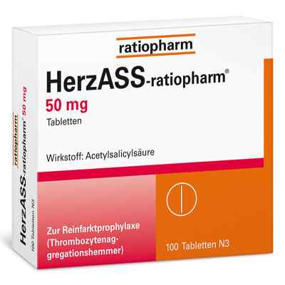 HerzASS-ratiopharm® 50 mg 100 stk von ratiopharm GmbH PZN 04562798