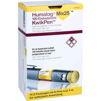 Humalog Mix 25/75 100 Einheiten/ml KwikPen 3ml 10 stk von LILLY DEUTSCHLAND GmbH PZN 06087114